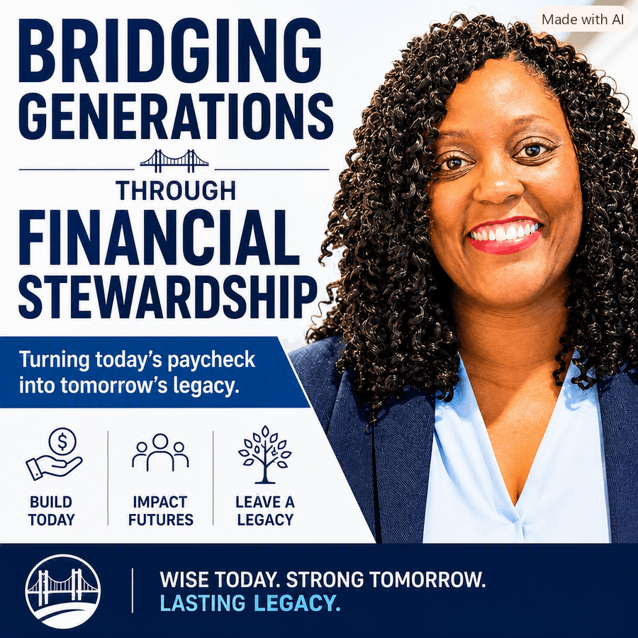 Bridging Generations Through Financial Stewardship workshop graphic